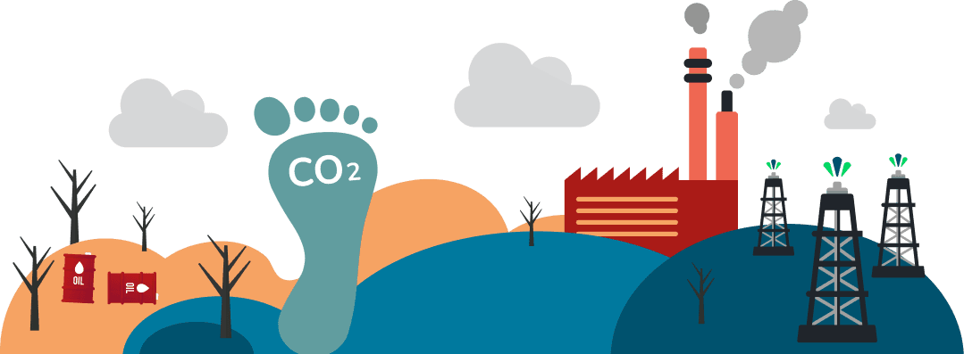 Carbon footprint illustration